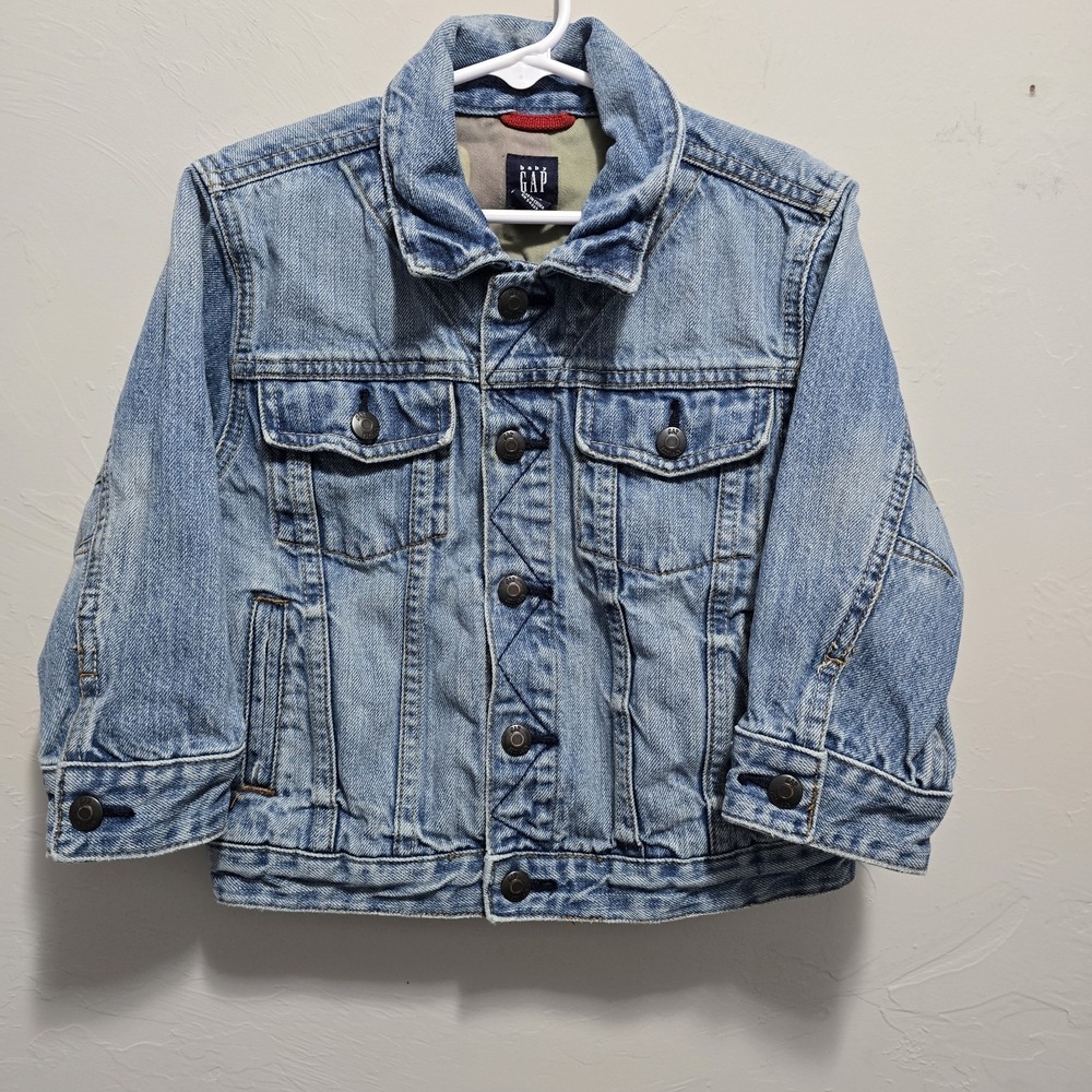 Vintage Baby Gap Denim Trucker Jacket Toddler Size‎ 4 Blue Jean Jacket
